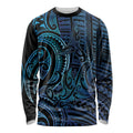 New Zealand Hammerhead Shark Long Sleeve Shirt Maori Haehae Mangopare Galaxy - Aussie Hoodie
