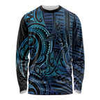 New Zealand Hammerhead Shark Long Sleeve Shirt Maori Haehae Mangopare Galaxy - Aussie Hoodie
