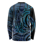 New Zealand Hammerhead Shark Long Sleeve Shirt Maori Haehae Mangopare Galaxy - Aussie Hoodie
