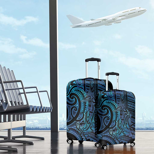 New Zealand Hammerhead Shark Luggage Cover Maori Haehae Mangopare Galaxy - Aussie Hoodie
