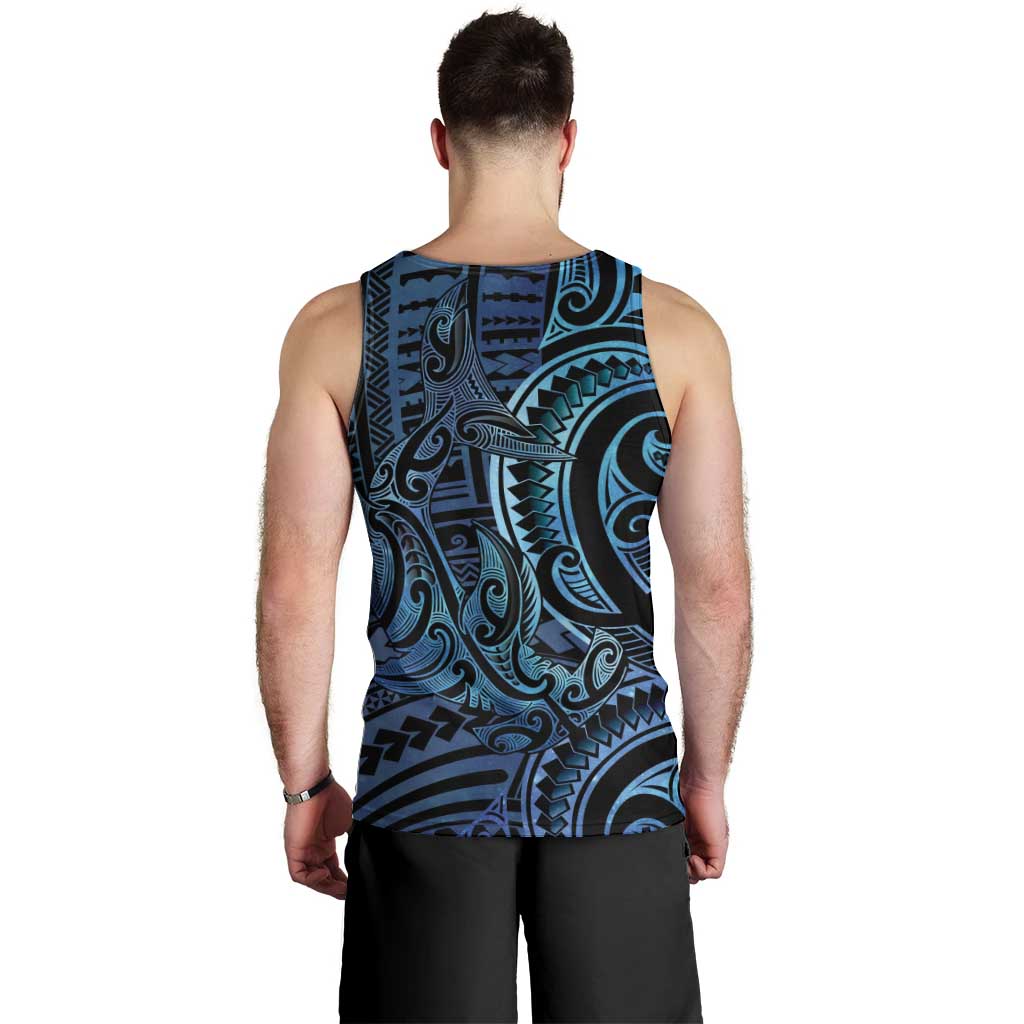 New Zealand Hammerhead Shark Men Tank Top Maori Haehae Mangopare Galaxy - Aussie Hoodie