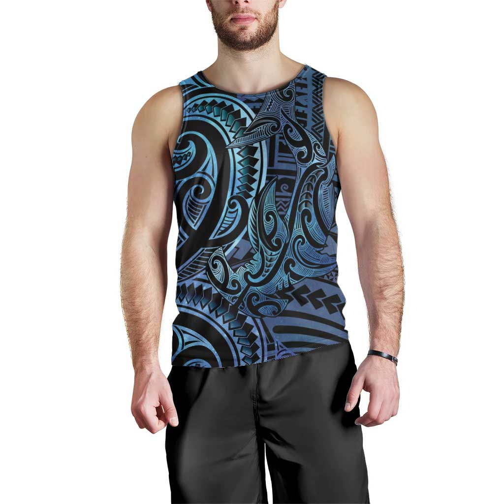 New Zealand Hammerhead Shark Men Tank Top Maori Haehae Mangopare Galaxy - Aussie Hoodie