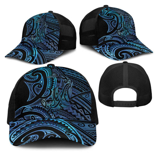 New Zealand Hammerhead Shark Mesh Trucker Cap Maori Haehae Mangopare Galaxy - Aussie Hoodie