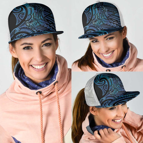New Zealand Hammerhead Shark Mesh Trucker Cap Maori Haehae Mangopare Galaxy - Aussie Hoodie