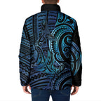 New Zealand Hammerhead Shark Padded Jacket Maori Haehae Mangopare Galaxy - Aussie Hoodie