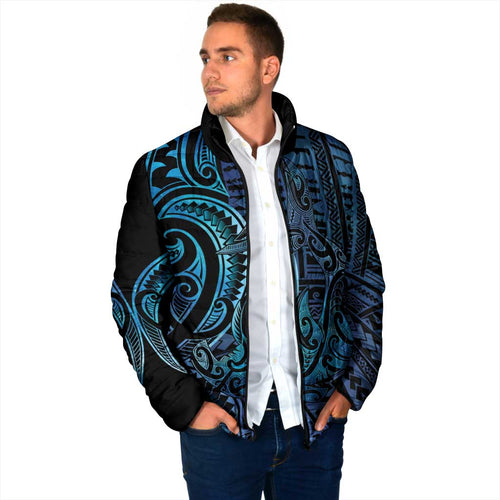 New Zealand Hammerhead Shark Padded Jacket Maori Haehae Mangopare Galaxy - Aussie Hoodie