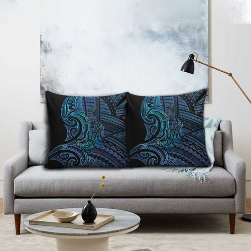 New Zealand Hammerhead Shark Pillow Cover Maori Haehae Mangopare Galaxy - Aussie Hoodie