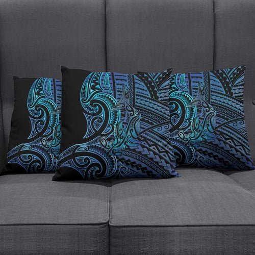 New Zealand Hammerhead Shark Pillow Cover Maori Haehae Mangopare Galaxy - Aussie Hoodie