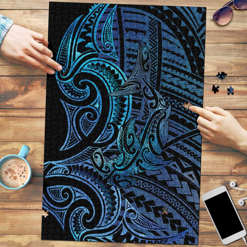 New Zealand Hammerhead Shark Puzzle Maori Haehae Mangopare Galaxy - Aussie Hoodie