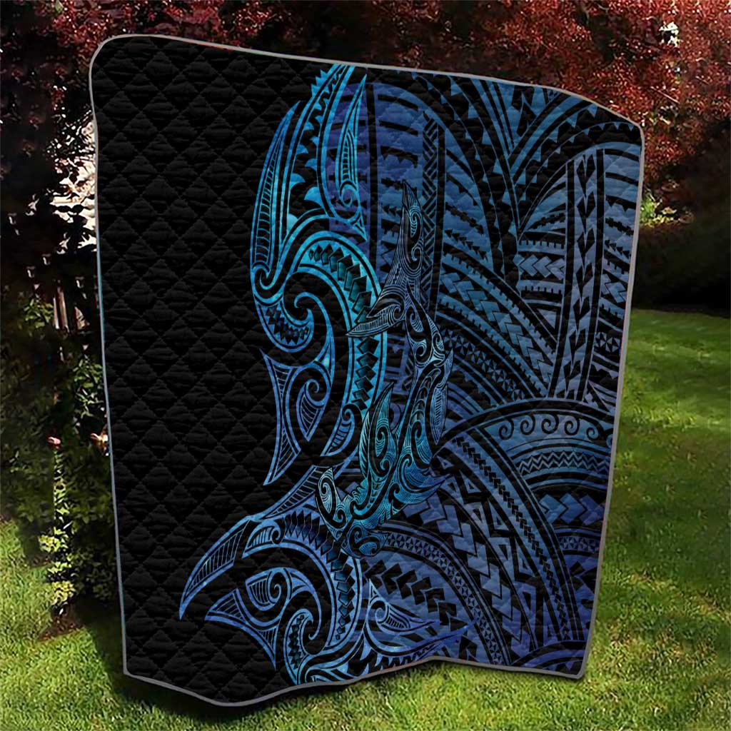 New Zealand Hammerhead Shark Quilt Maori Haehae Mangopare Galaxy - Aussie Hoodie