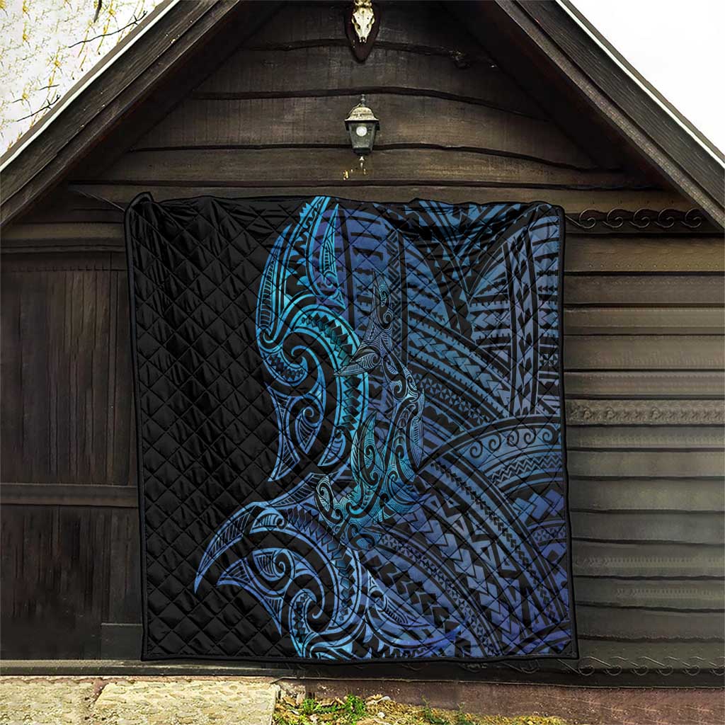 New Zealand Hammerhead Shark Quilt Maori Haehae Mangopare Galaxy - Aussie Hoodie