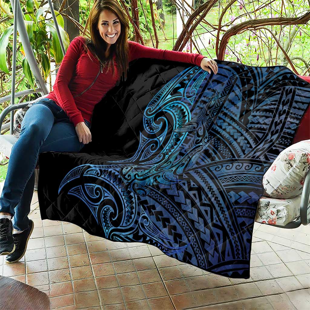 New Zealand Hammerhead Shark Quilt Maori Haehae Mangopare Galaxy - Aussie Hoodie