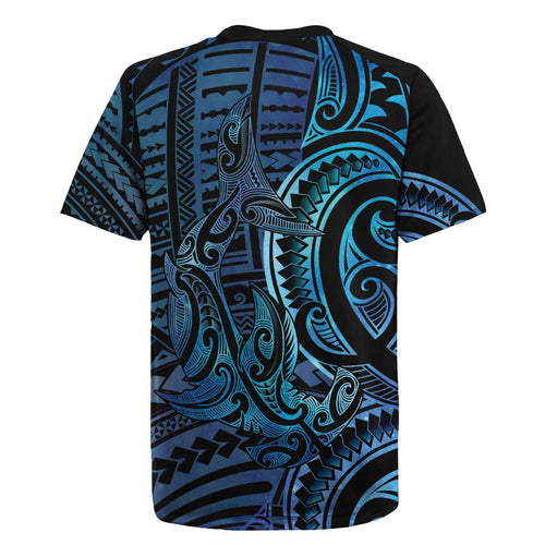New Zealand Hammerhead Shark Rugby Jersey Maori Haehae Mangopare Galaxy - Aussie Hoodie