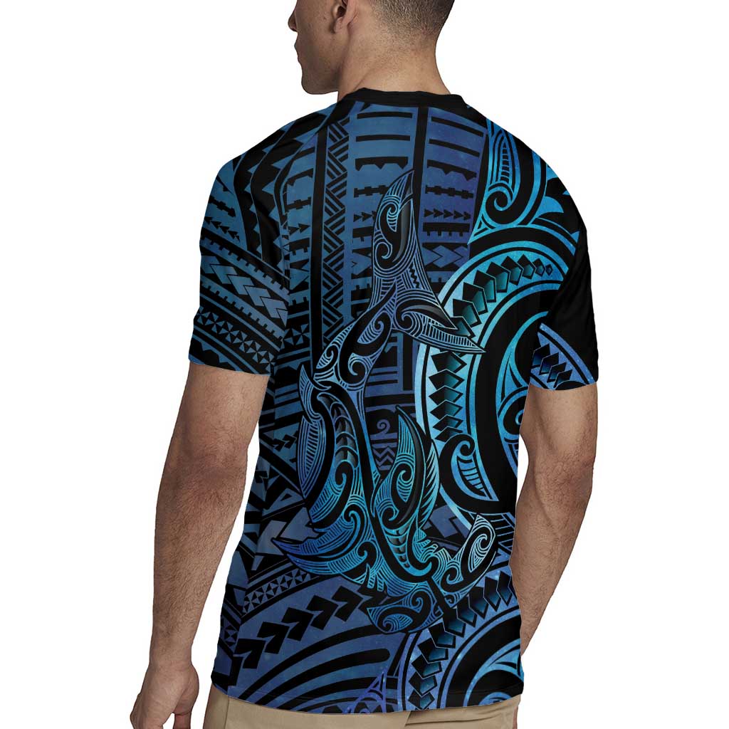New Zealand Hammerhead Shark Rugby Jersey Maori Haehae Mangopare Galaxy - Aussie Hoodie