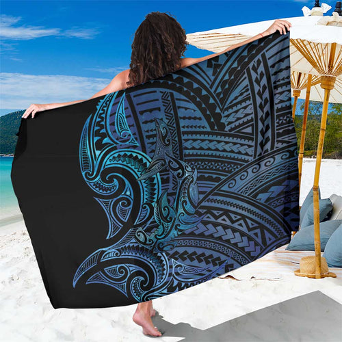 New Zealand Hammerhead Shark Sarong Maori Haehae Mangopare Galaxy - Aussie Hoodie