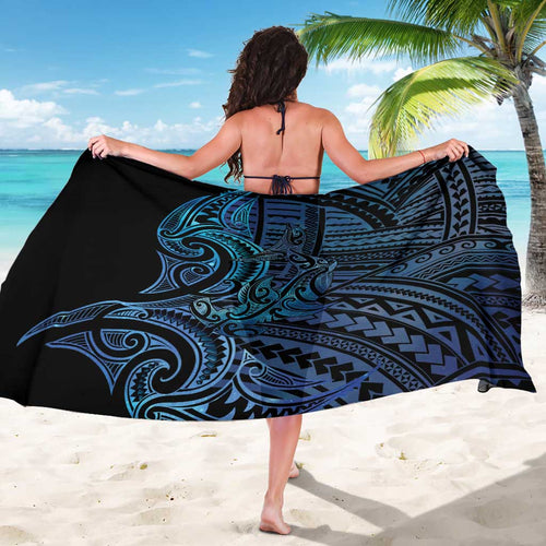 New Zealand Hammerhead Shark Sarong Maori Haehae Mangopare Galaxy - Aussie Hoodie