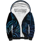 New Zealand Hammerhead Shark Sherpa Hoodie Maori Haehae Mangopare Galaxy - Aussie Hoodie