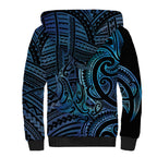 New Zealand Hammerhead Shark Sherpa Hoodie Maori Haehae Mangopare Galaxy - Aussie Hoodie