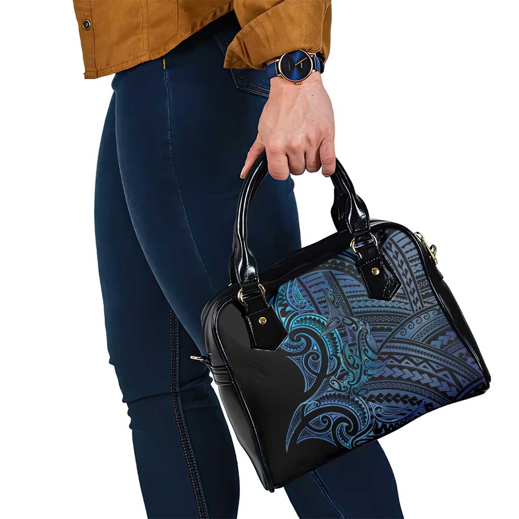 New Zealand Hammerhead Shark Shoulder Handbag Maori Haehae Mangopare Galaxy - Aussie Hoodie