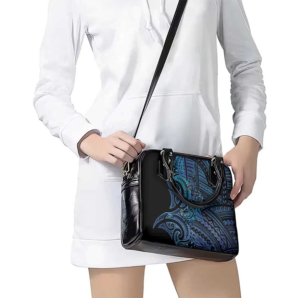 New Zealand Hammerhead Shark Shoulder Handbag Maori Haehae Mangopare Galaxy - Aussie Hoodie