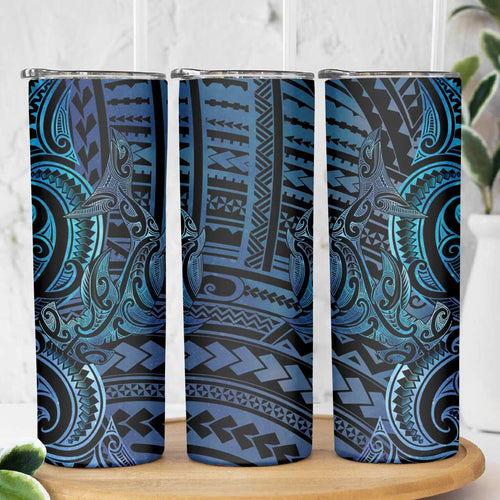 New Zealand Hammerhead Shark Skinny Tumbler Maori Haehae Mangopare Galaxy - Aussie Hoodie