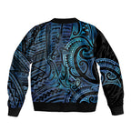 New Zealand Hammerhead Shark Sleeve Zip Bomber Jacket Maori Haehae Mangopare Galaxy - Aussie Hoodie