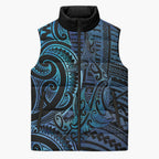 New Zealand Hammerhead Shark Sleeveless Puffer Jacket Maori Haehae Mangopare Galaxy - Aussie Hoodie