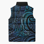 New Zealand Hammerhead Shark Sleeveless Puffer Jacket Maori Haehae Mangopare Galaxy - Aussie Hoodie