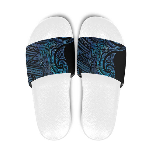 New Zealand Hammerhead Shark Slide Sandals Maori Haehae Mangopare Galaxy - Aussie Hoodie
