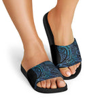New Zealand Hammerhead Shark Slide Sandals Maori Haehae Mangopare Galaxy - Aussie Hoodie