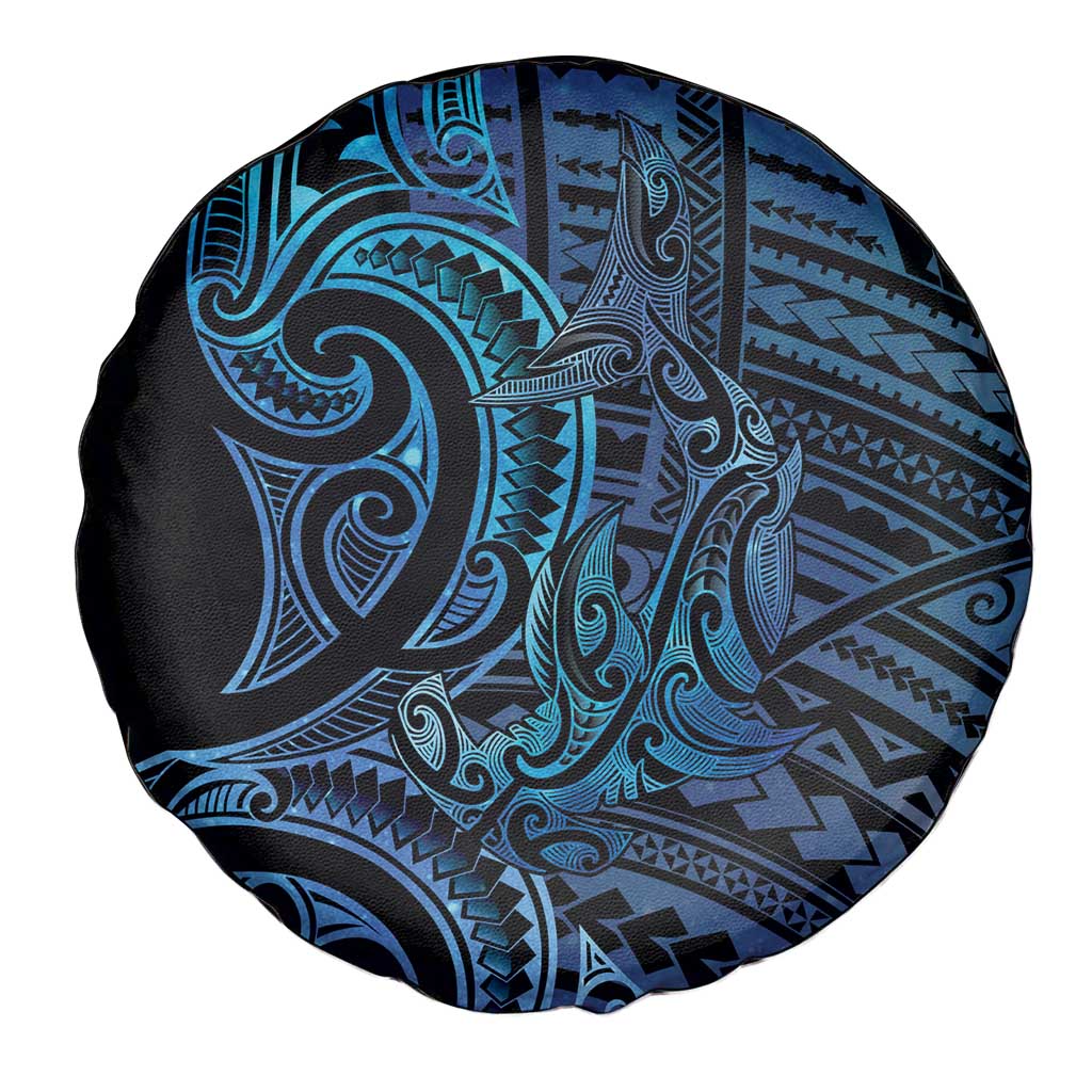 New Zealand Hammerhead Shark Spare Tire Cover Maori Haehae Mangopare Galaxy - Aussie Hoodie