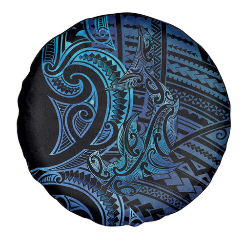 New Zealand Hammerhead Shark Spare Tire Cover Maori Haehae Mangopare Galaxy - Aussie Hoodie