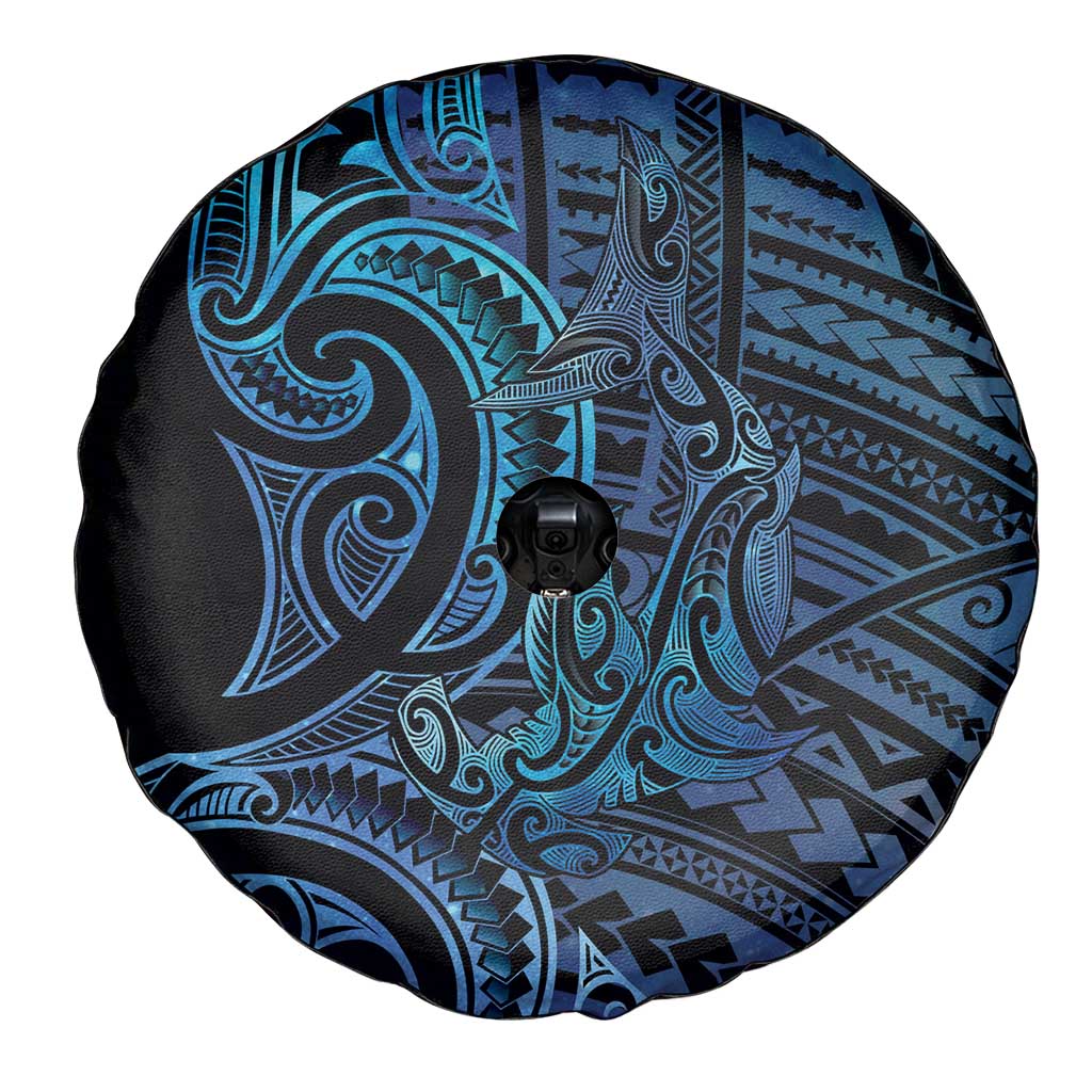 New Zealand Hammerhead Shark Spare Tire Cover Maori Haehae Mangopare Galaxy - Aussie Hoodie
