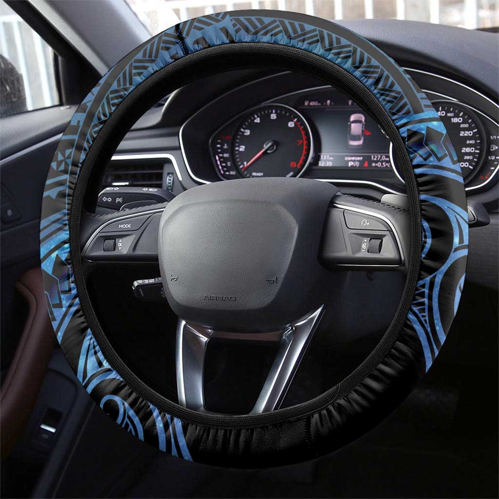 New Zealand Hammerhead Shark Steering Wheel Cover Maori Haehae Mangopare Galaxy - Aussie Hoodie