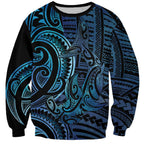 New Zealand Hammerhead Shark Sweatshirt Maori Haehae Mangopare Galaxy - Aussie Hoodie