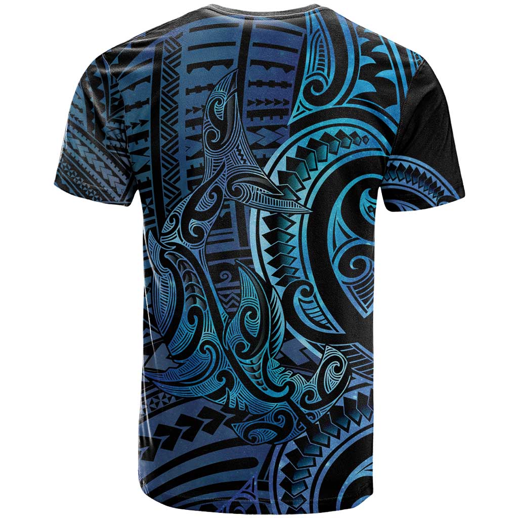 New Zealand Hammerhead Shark T Shirt Maori Haehae Mangopare Galaxy - Aussie Hoodie