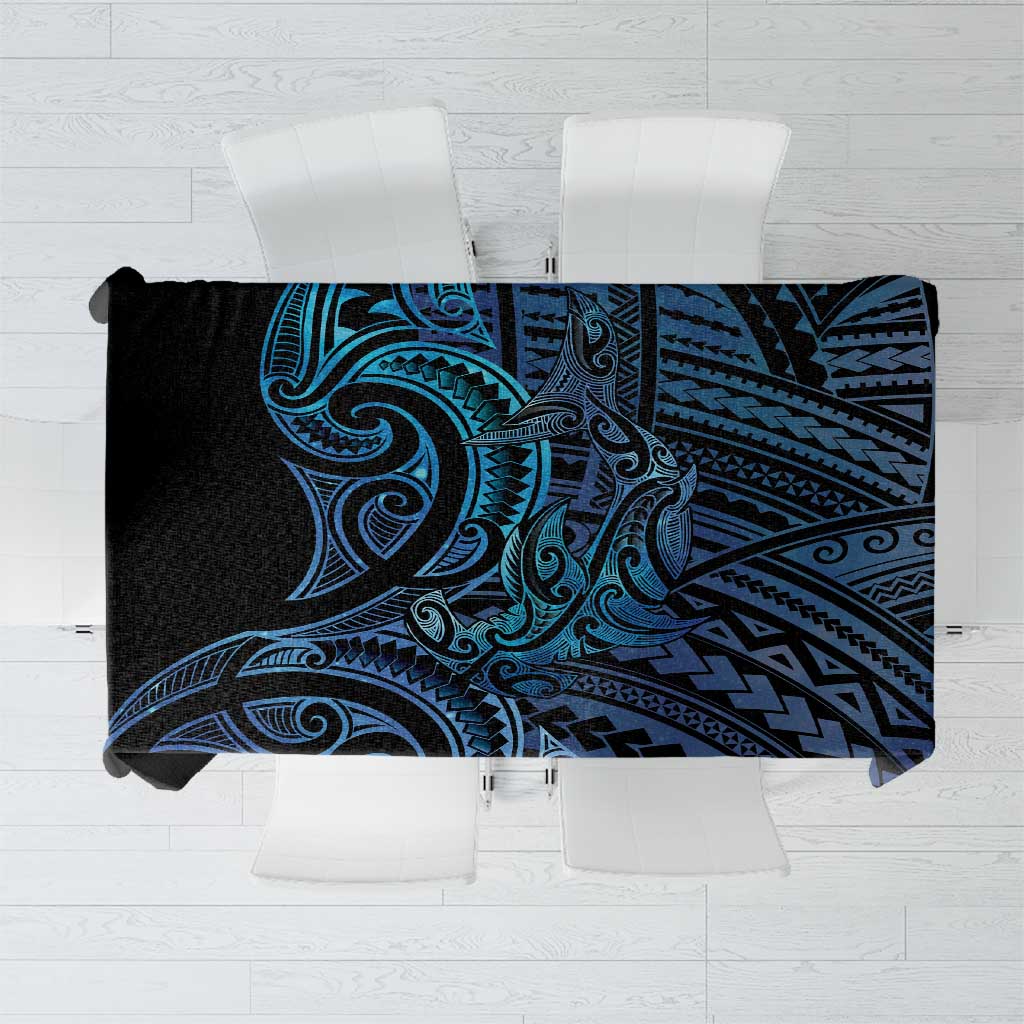 New Zealand Hammerhead Shark Tablecloth Maori Haehae Mangopare Galaxy - Aussie Hoodie