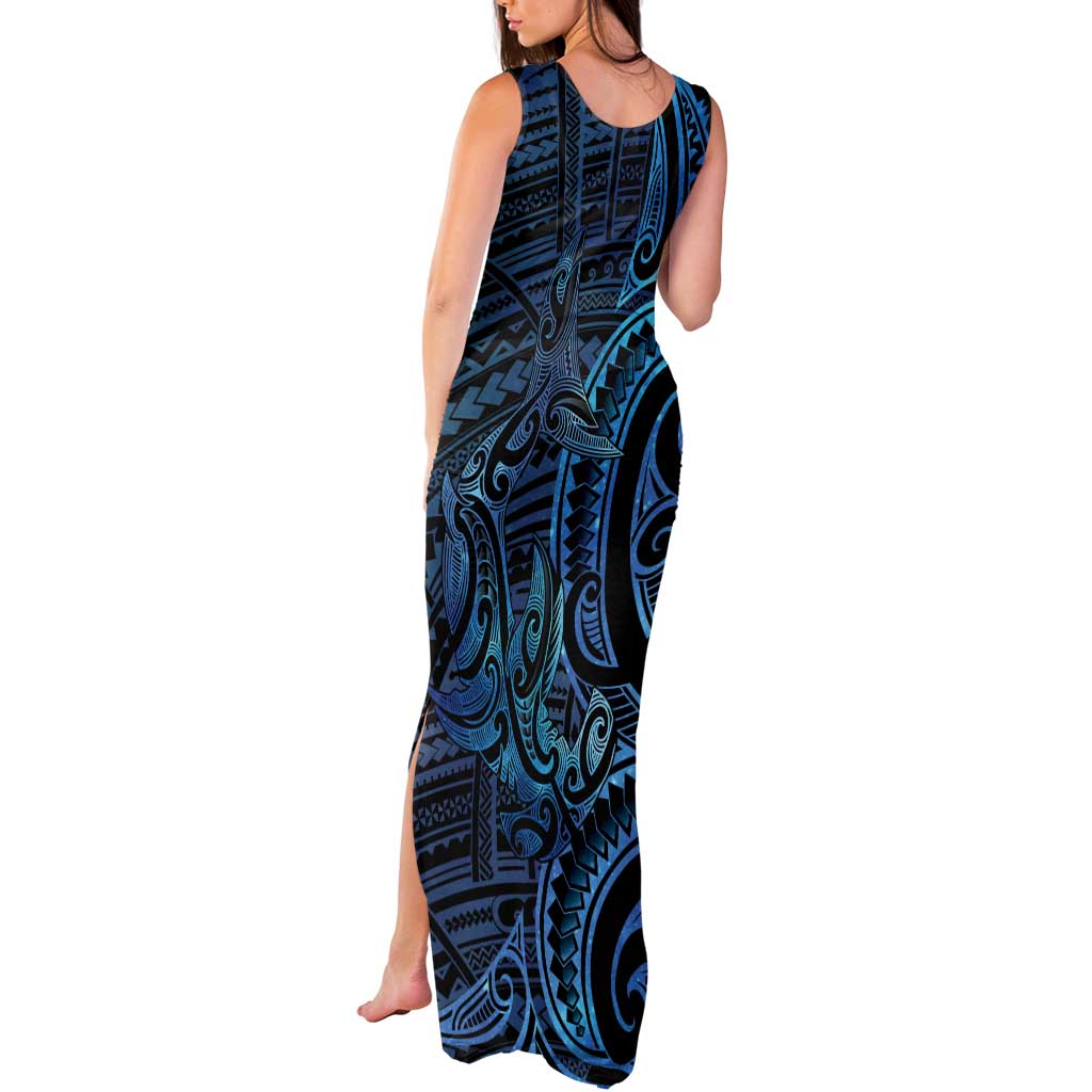 New Zealand Hammerhead Shark Tank Maxi Dress Maori Haehae Mangopare Galaxy - Aussie Hoodie