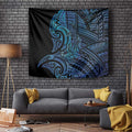 New Zealand Hammerhead Shark Tapestry Maori Haehae Mangopare Galaxy - Aussie Hoodie