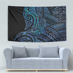 New Zealand Hammerhead Shark Tapestry Maori Haehae Mangopare Galaxy - Aussie Hoodie