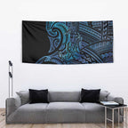 New Zealand Hammerhead Shark Tapestry Maori Haehae Mangopare Galaxy - Aussie Hoodie