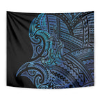 New Zealand Hammerhead Shark Tapestry Maori Haehae Mangopare Galaxy - Aussie Hoodie
