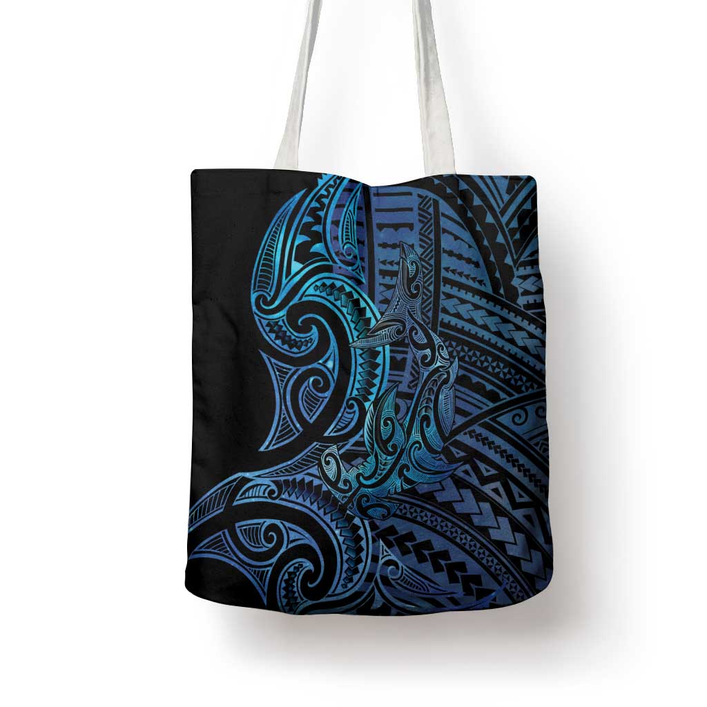 New Zealand Hammerhead Shark Tote Bag Maori Haehae Mangopare Galaxy - Aussie Hoodie