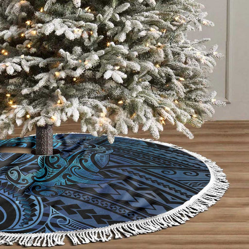 New Zealand Hammerhead Shark Tree Skirt Maori Haehae Mangopare Galaxy - Aussie Hoodie