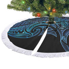 New Zealand Hammerhead Shark Tree Skirt Maori Haehae Mangopare Galaxy - Aussie Hoodie