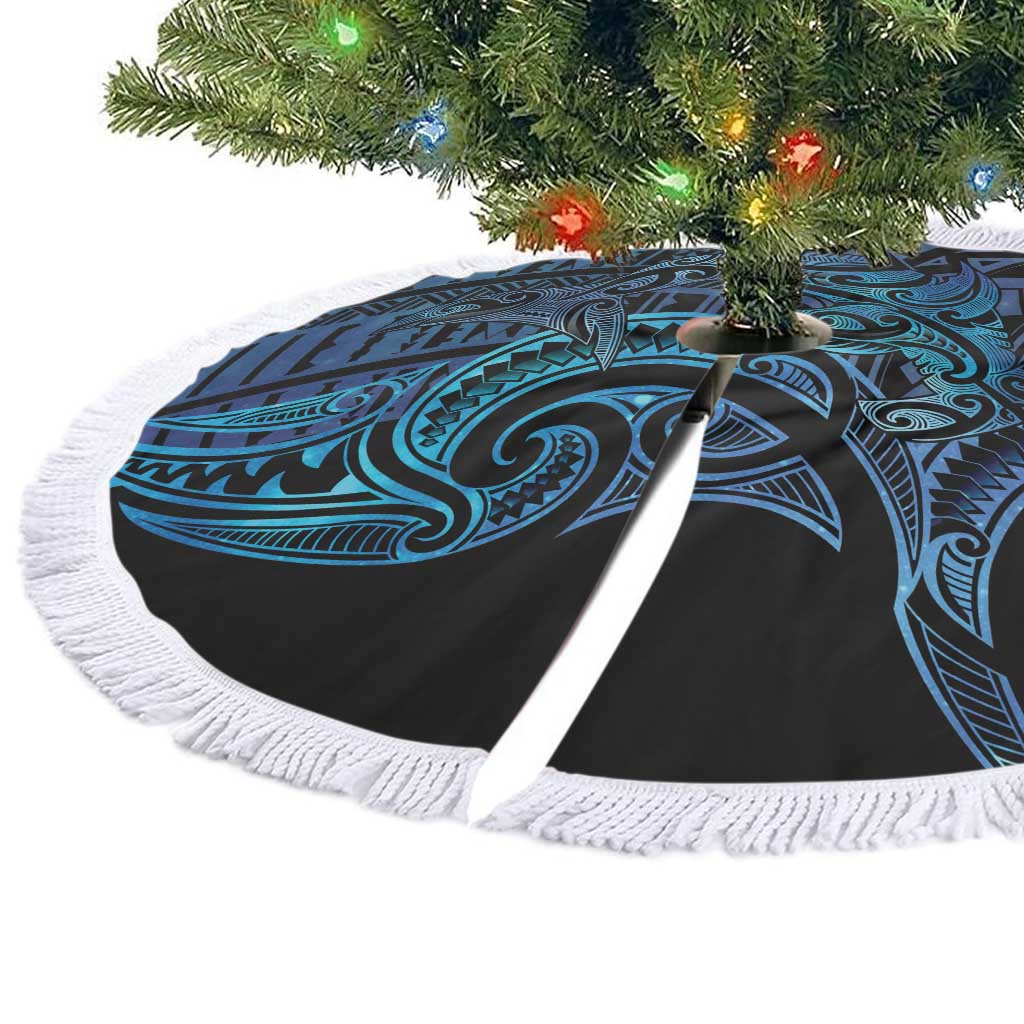 New Zealand Hammerhead Shark Tree Skirt Maori Haehae Mangopare Galaxy - Aussie Hoodie