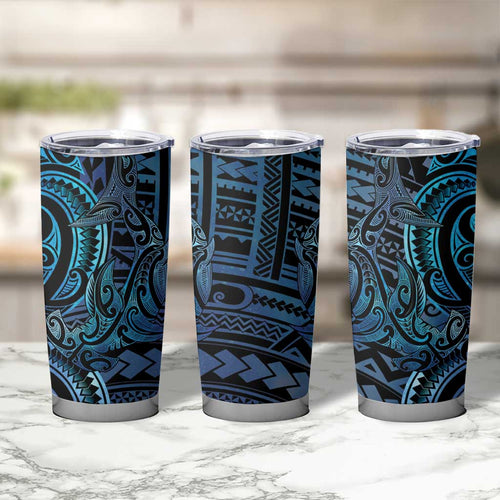 New Zealand Hammerhead Shark Tumbler Cup Maori Haehae Mangopare Galaxy - Aussie Hoodie