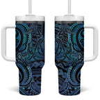 New Zealand Hammerhead Shark Tumbler With Handle Maori Haehae Mangopare Galaxy - Aussie Hoodie