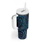 New Zealand Hammerhead Shark Tumbler With Handle Maori Haehae Mangopare Galaxy - Aussie Hoodie