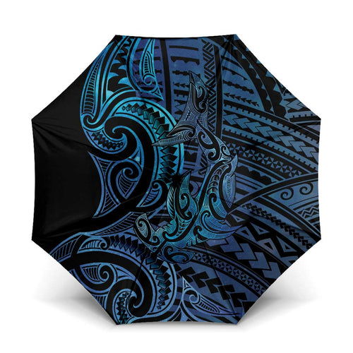 New Zealand Hammerhead Shark Umbrella Maori Haehae Mangopare Galaxy - Aussie Hoodie